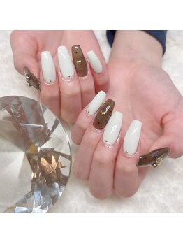 アイカ(Aika)/シースルードットリボンネイル