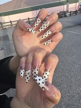 プルメリアドット(Plumeria.)/水玉フレンチネイル