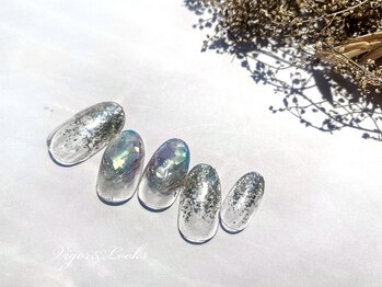 ヴィガー アンド ルックス 白金 目黒(Vigor&Looks)/ラメ　ホロ　透け感ネイル