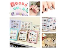 定額ネイルやサンプル多数ご用意しております。゜