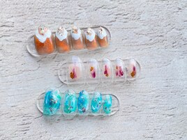 Hand.. 左手&右手ちぐはぐnail
