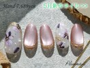 (3417)GWに♪上品フラワーネイル