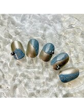 イーズィランド(Ease land)/秋冬定額メディアム|金属ネイル