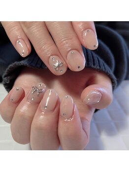 プリュネ(Prune)/リボン/ワンカラー/ピンク