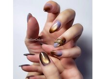 ルーチェ(LUCE)の雰囲気（マグネットジェル×エアブラシ）