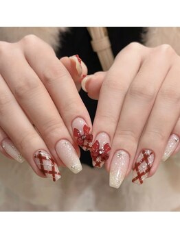 ヴィーナスネイル(Venus Nail)/持ち込みデザインチェックネイル