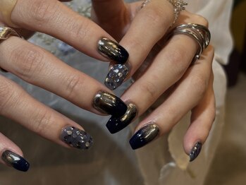 サトリネイルルーム(Satoril..nail room)/border holo/お持ち込みdesign