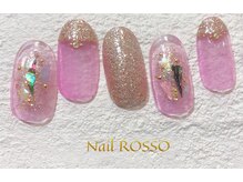 ネイルロッソ 浅草店/クリスタルPINK　