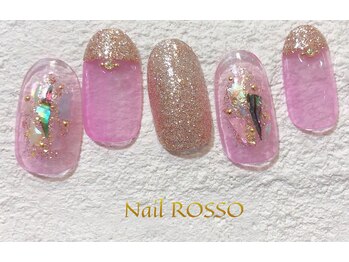 ネイルロッソ 浅草店/クリスタルPINK