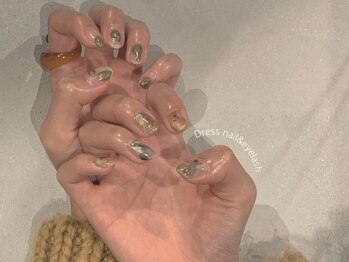 ドレス(Dress nail＆eyelash Lolonois)/ニュアンス大理石ネイル