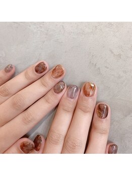 アティックネイルアトリエ(attic nail atelier)/べっこうニュアンス★