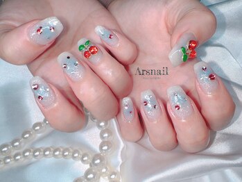 アルスネイル(Ars nail)/さくらんぼチークネイル