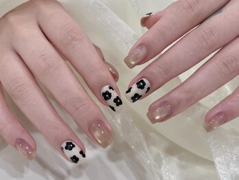 スペラ 大宮店(Spera)/うるうるブラックフラワーネイル