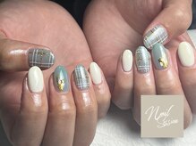 ネイルセッション(nail session)/夏の爽やかチェック