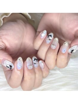 ガーリーデザインネイル