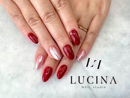 N-20ピンクミラー×赤ワンカラー