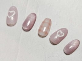 バレンタインハートネイル