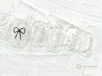 ネイルメゾン 池袋店(NAIL MAISON)/オーロラリボン¥4800