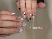 ココネイル 吉祥寺(coco.nail)/シンプルべージュ　リボン　y2k