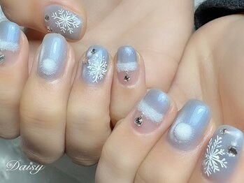 デイジー 藤沢(Daisy)/雪の結晶ネイル　フワフワネイル