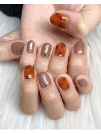 【Hand】べっ甲ネイル