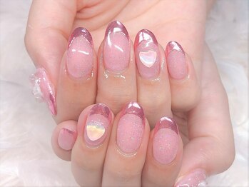 シナモンネイル(cinnamonnail)/ミラーフレンチ