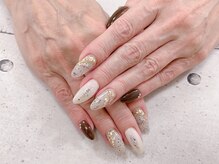 ネイル ビューティーマジック 葛西本店/秋色キラキラネイル