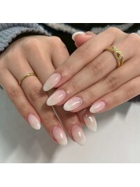 白グラデネイル/オフィスネイル