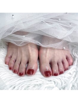 リッカヴァラ(Lycka VALLA)/フットネイル/ワンカラー/レッド
