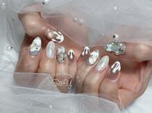 【韓国ネイルパーツ多め】冬っぽい定額アートございます♪