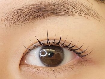 ティエル(Tielu)の写真/湿気やマスクでも下がらない。根元から立ち上げる高持続パーマで、24時間パッチリとした瞳をキープ。