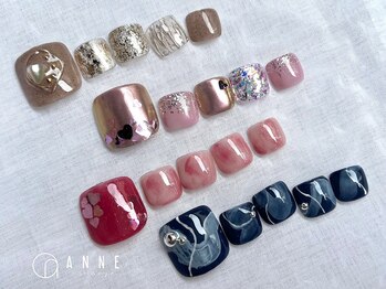 アンネ 梅田 ALLYS店(ANNE)/foot art design9月☆パラジェル
