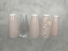 アイネイルズ 恵比寿店(I nails)/ワンホンスキニーフレンチ蝶々