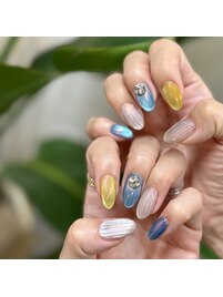 バカラビジューネイル11500円