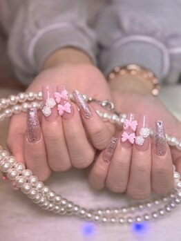 ラッキーネイル(lucky nail)/リボンネイル