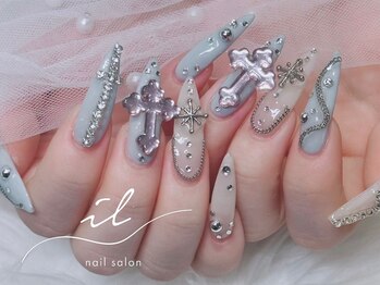 イル 神戸店/クロム×ゴテゴテネイル