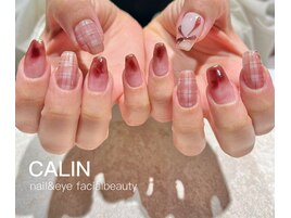 ボルドー×チェック