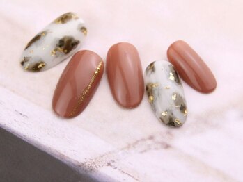 レイ ネイルアンドセレクトショップ(Lei Nail&Selectshop)/大人ニュアンスべっ甲ネイル