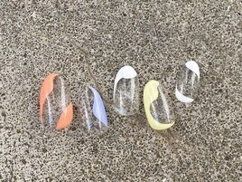 変形フレンチネイル♪