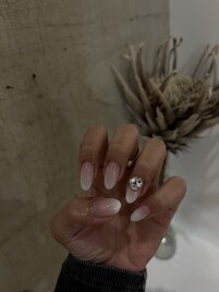 長さだしグラデーション＋パーツ