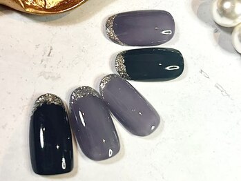 プロモート 岡山城下店(Promote)/ラメフレンチデザイン【岡山】