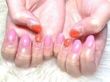 ネイルサロンブリス(nail salon Bliss)/☆透明感のあるイチゴネイル☆