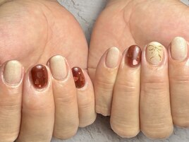 ハート＆リボンネイル