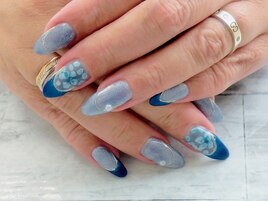 紫陽花ネイル