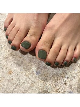 プライベートネイルサロン キャンバス(CANVAS)/ワンカラー　フットネイル