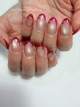エフネイル(ef nail)/赤フレンチ☆