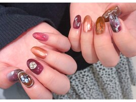 秋色ニュアンスネイル
