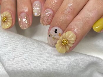 デリカ 溝の口店(DELICAT)/ぷっくりフラワーネイル