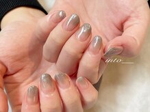ネイルサロン イントゥ(into_)/グレージュ　ニュアンス　クリア