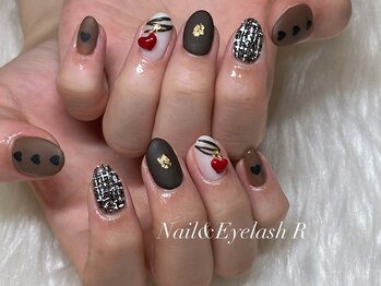 バレンタインネイル